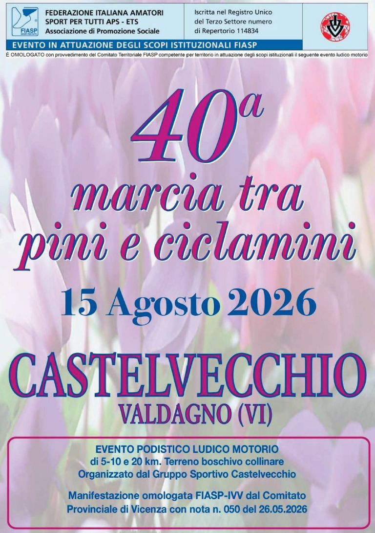 40° Marcia tra Pini e Ciclamini
