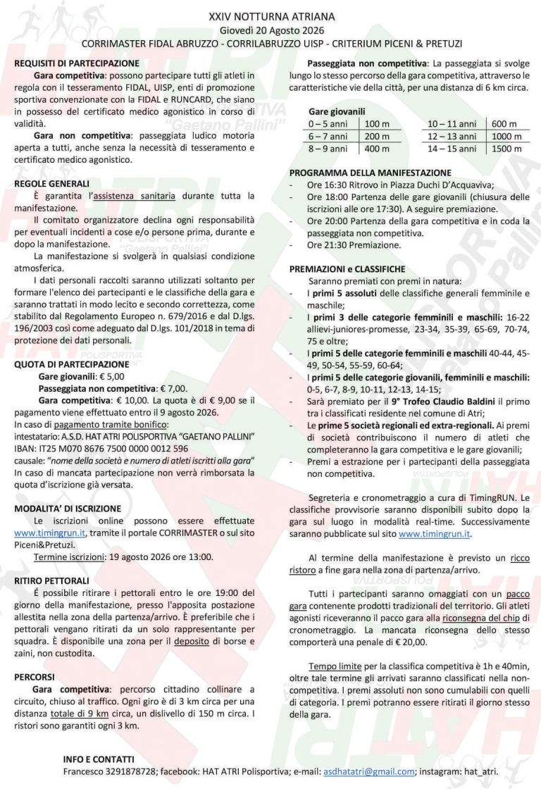 24° Notturna Atriana