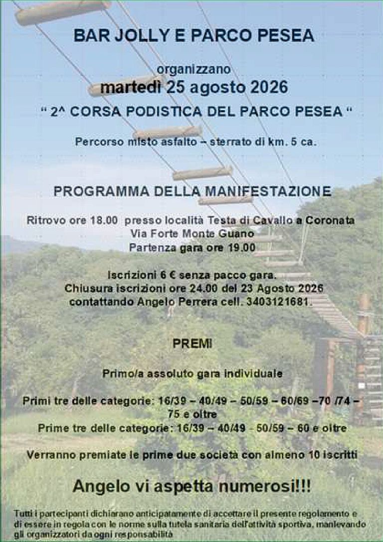 2° Corsa Podistica del Parco Pesea