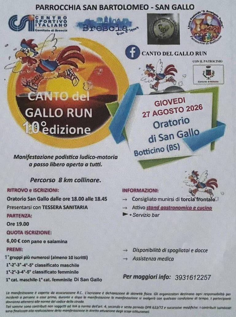 10° Canto del Gallo Run