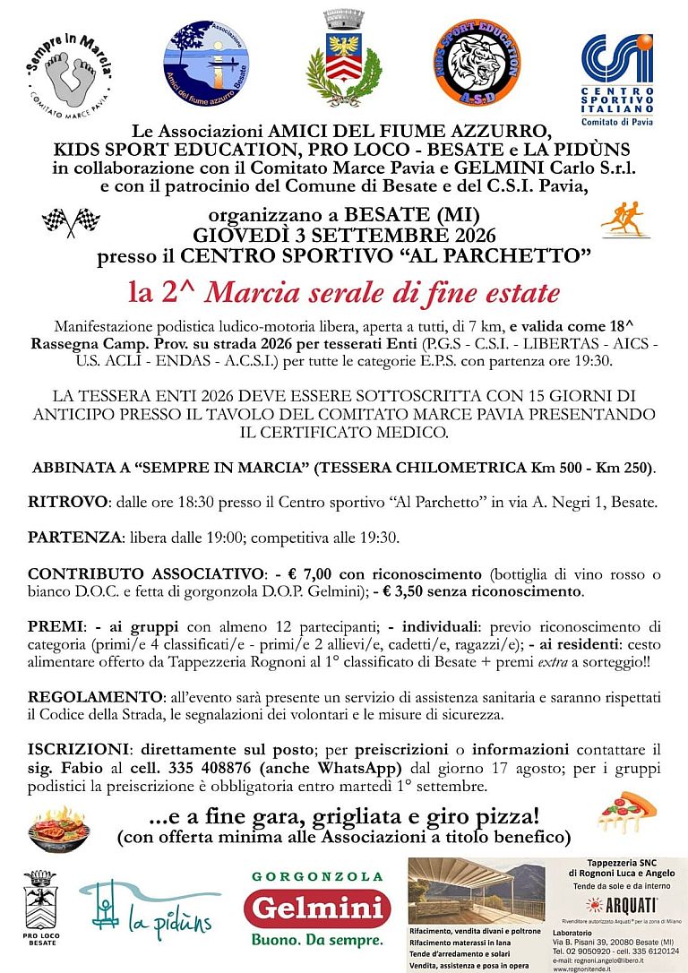 2° Marcia serale di fine estate
