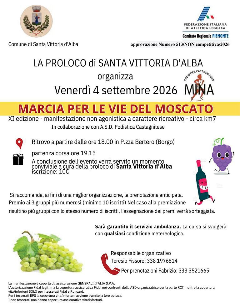 11° Marcia per le Vie del Moscato