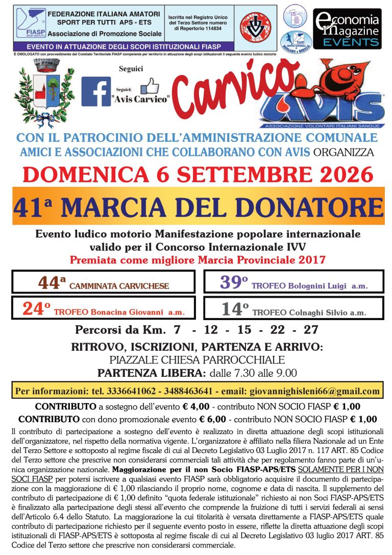 41° Marcia del Donatore