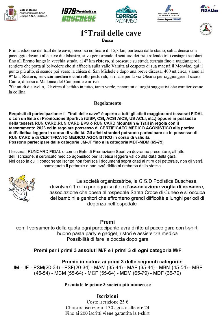 1° Trail delle Cave