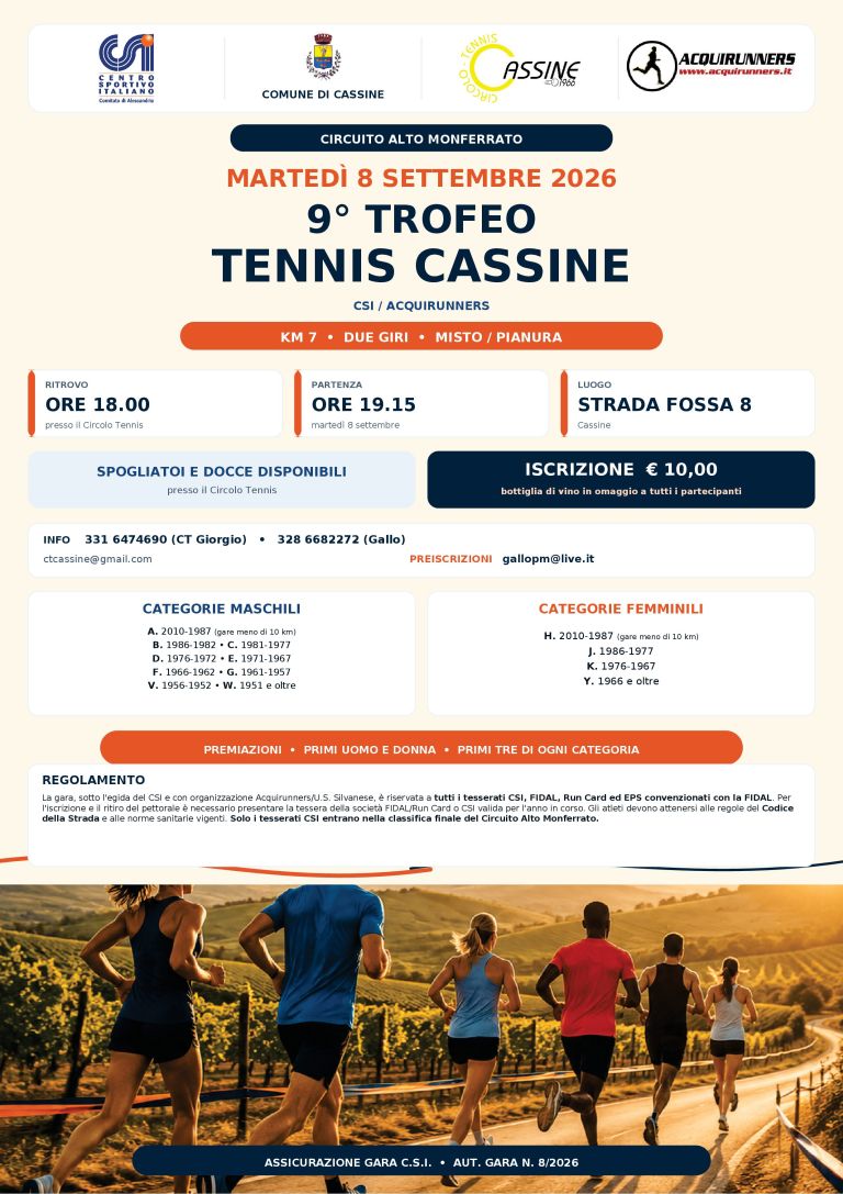 9° Trofeo Circolo Tennis Cassine