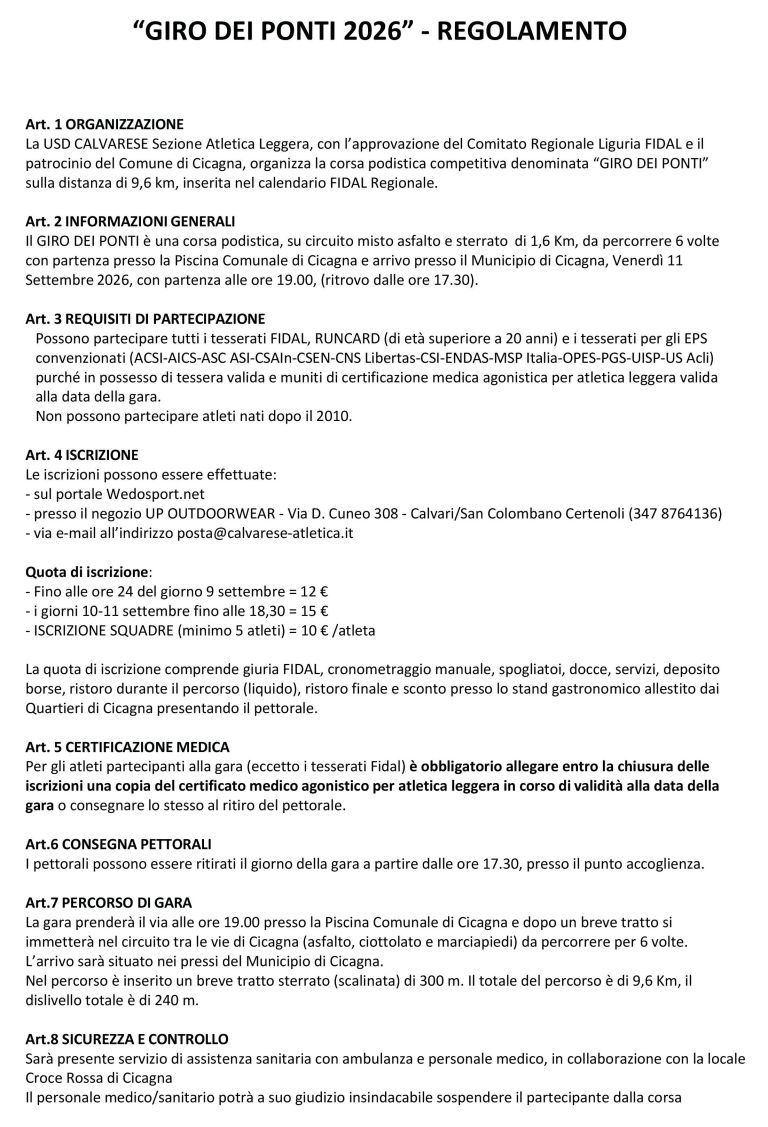 2° Giro dei Ponti