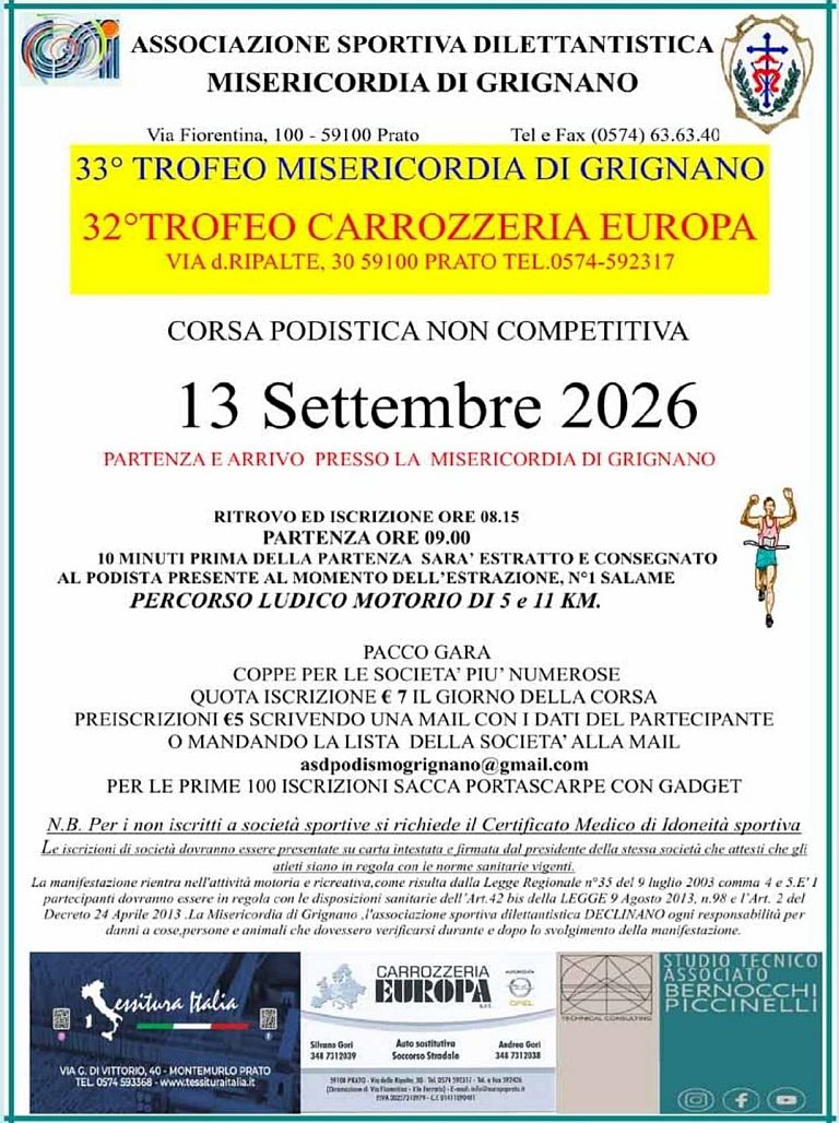 33° Trofeo Misericordia di Grignano