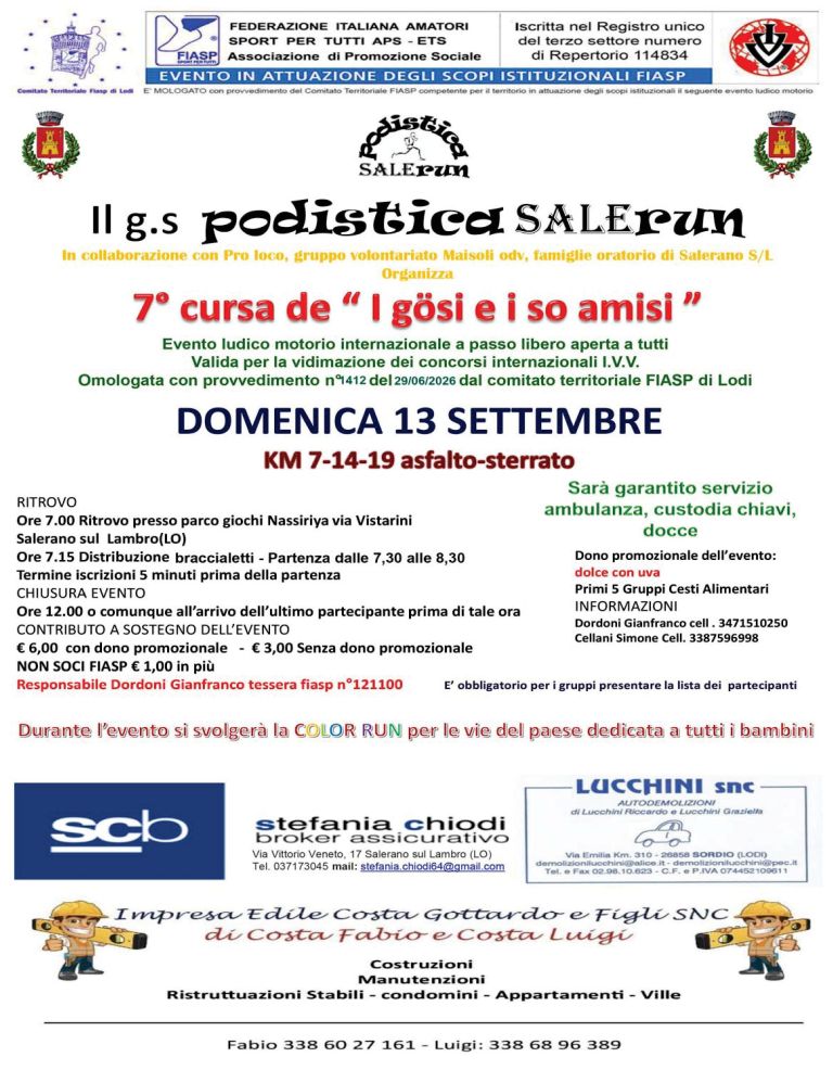 7° Cursa de I Gosi e i so Amisi