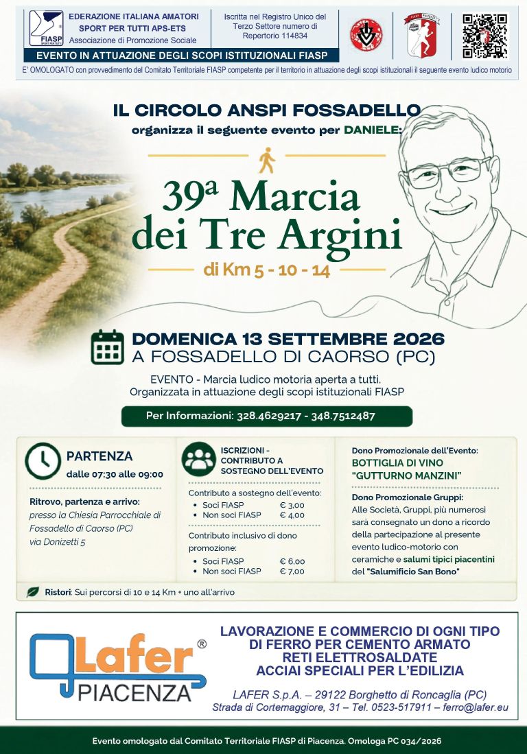 39° Marcia dei Tre Argini