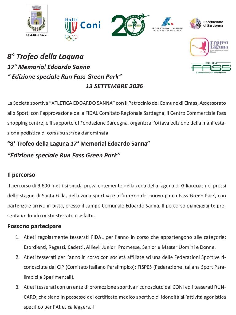 8° Trofeo della Laguna - 17° Memorial Edoardo Sanna