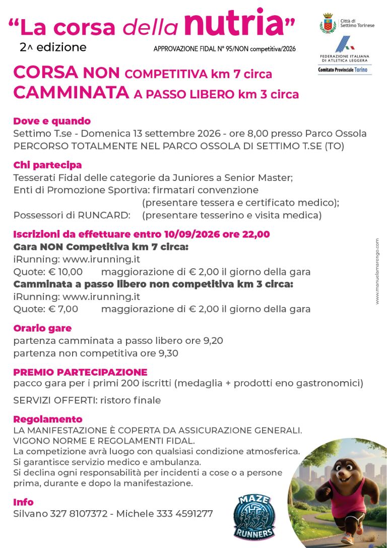 2° La Corsa della Nutria