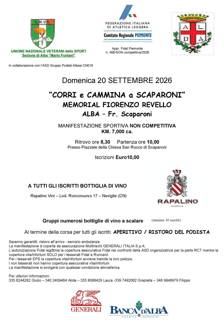 Corri e Cammina a Scaparoni