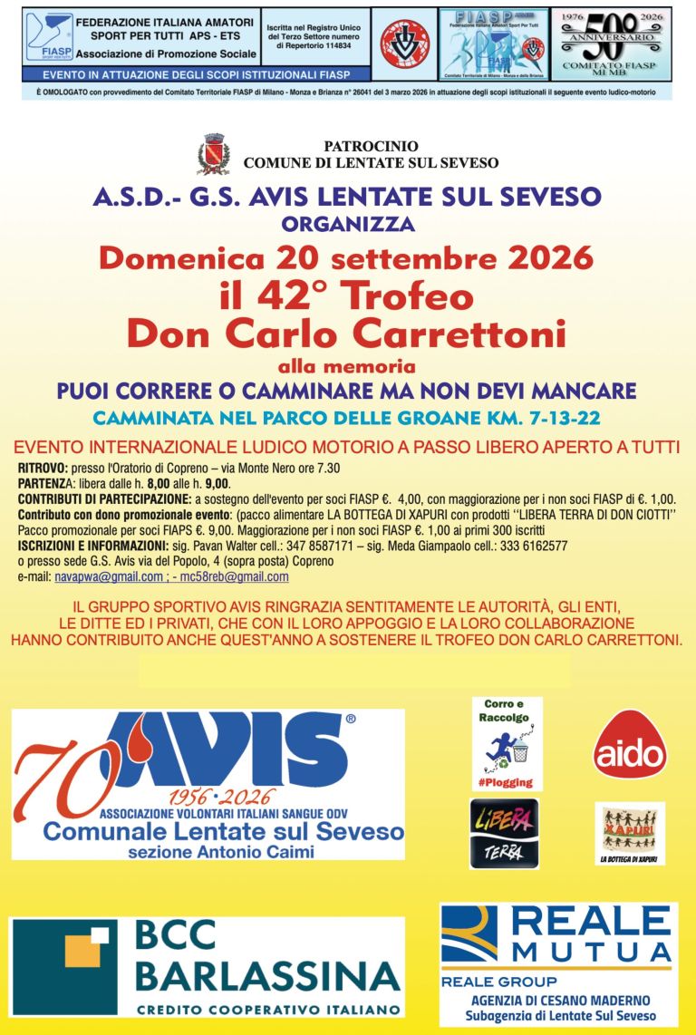 42° Trofeo Don Carlo Carrettoni