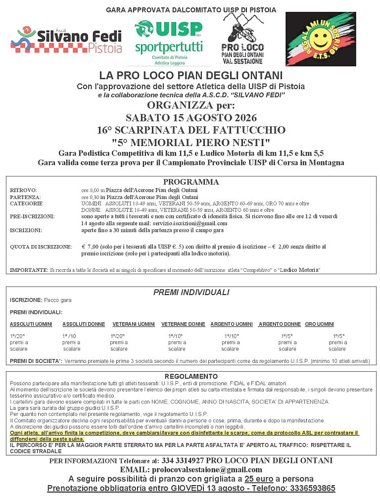 16° Scarpinata del Fattucchio
