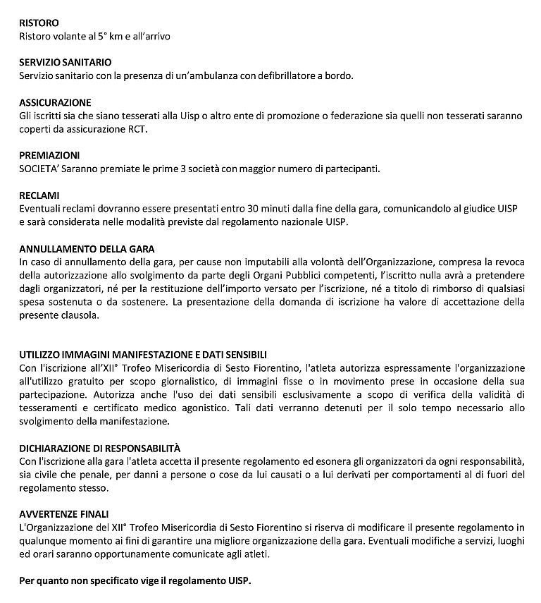 12° Trofeo Misericordia di Sesto Fiorentino