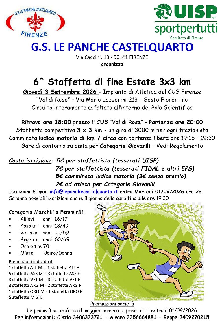 6° Staffetta di fine Estate