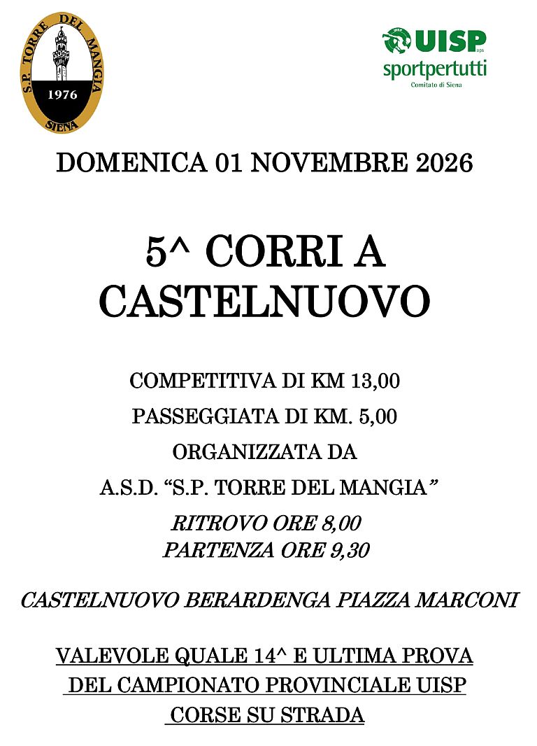 5° Corri a Castelnuovo