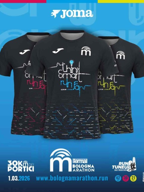 Le maglie ufficiali 2026 della Termal Bologna Marathon firmate Joma