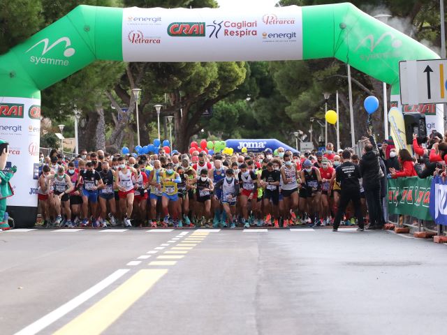 CRAI CagliariRespira, oltre 2500 partecipanti tra 21km, KARALIStaffetta e SeiKilometri: vincono Jbari e Nieddu