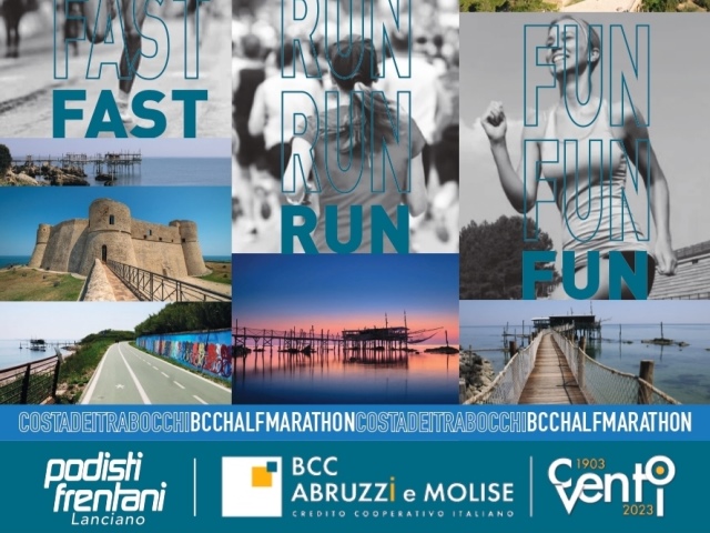 Ortona, San Vito Chietino, Rocca San Giovanni e Fossacesia: quattro Comuni e la Provincia di Chieti insieme per la prima edizione della Costa dei Trabocchi BCC Half Marathon