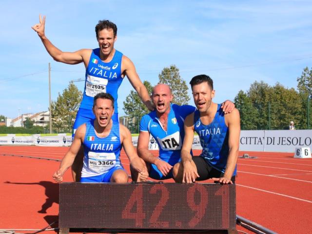 4x100 Frecce Tricolori: sei ori agli Europei master
