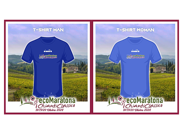17^ EcoMaratona del Chianti Classico, è blu la T-shirt tecnica Diadora