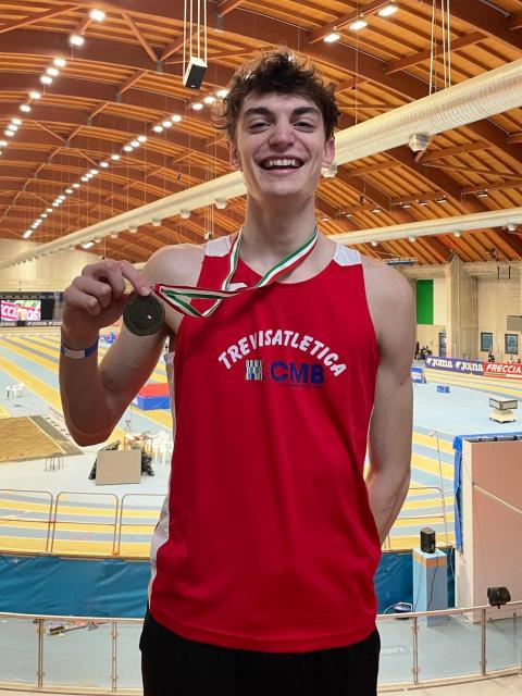 Trevisatletica, Celebrin salta sul bronzo agli assoluti indoor