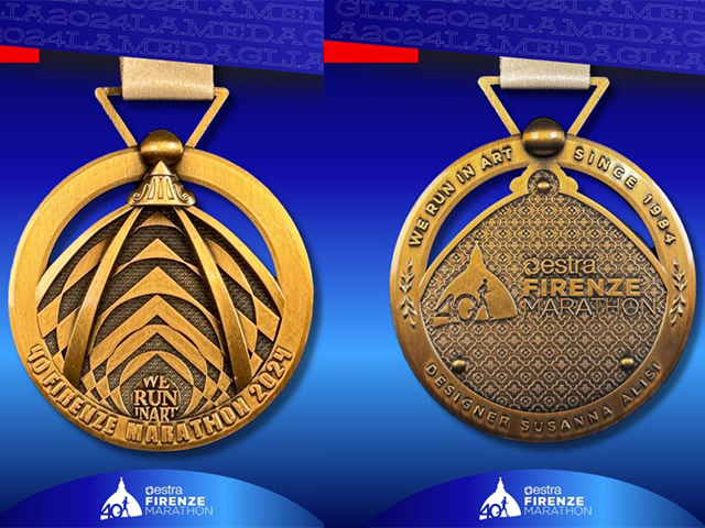 Medaglia 40^ Estra Firenze Marathon: la Cupola di Brunelleschi è un’opera d’arte