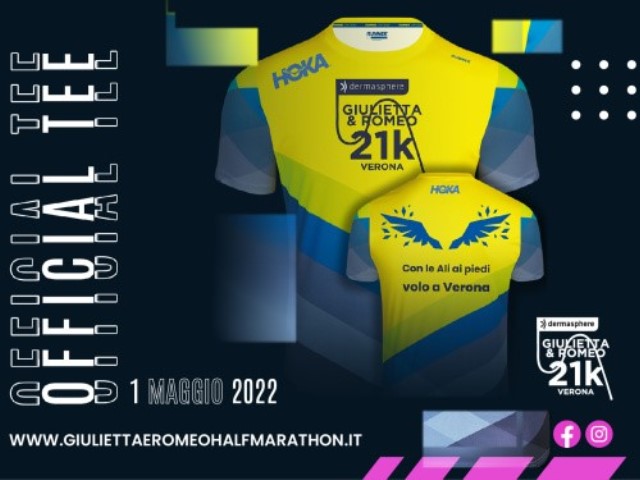 A Verona per la Giulietta&Romeo Half Marathon e Avesani Monument Run le t-shirt Hoka hanno le ali