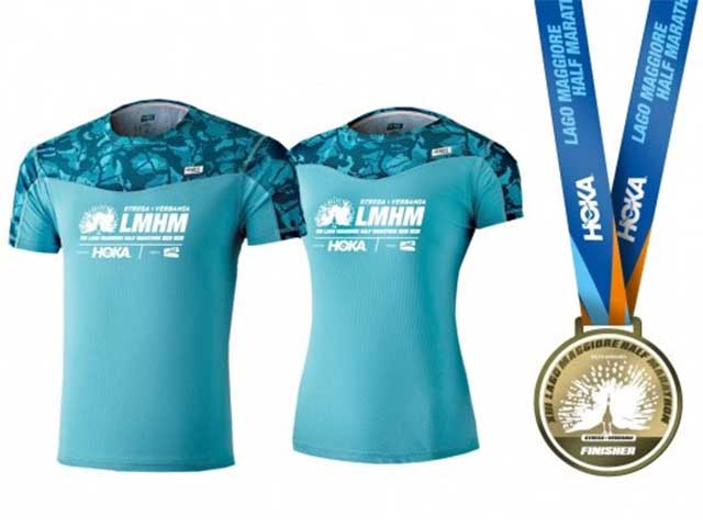 Le morbide onde del Lago sono nella T-shirt tecnica della Lago Maggiore Half Marathon