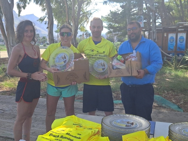 Al 3° Mondiale Beach Running ACSI S.O. a San Vito Lo Capo vittorie assolute di Rosalinda Marino e Francesco Puleo