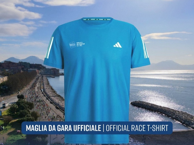 adidas firma la t-shirt tecnica della Napoli City Half Marathon di domenica 23 febbraio
