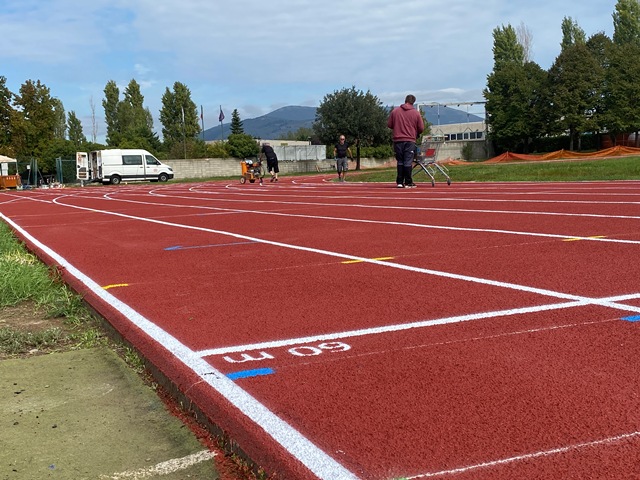 Nuova pista allo Stadio Zatopek