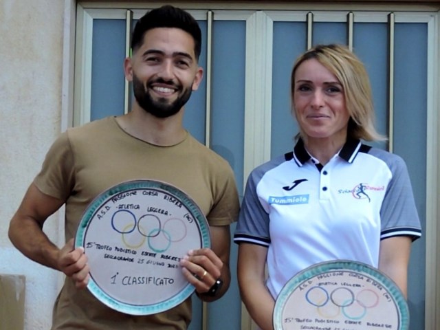 Luana Russo e Robin Salvia i vincitori del 15° Trofeo Podistico Estate Riberese a Seccagrande prova ufficiale del BioRace
