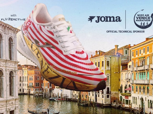 Venicemarathon e Joma presentano lo speciale modello della scarpa R-2000, dedicato a Venezia e Marco Polo