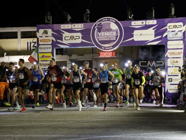 Giacomo Esposito e Diletta Moressa brillano al 10^ CMP Venice Night Trail 