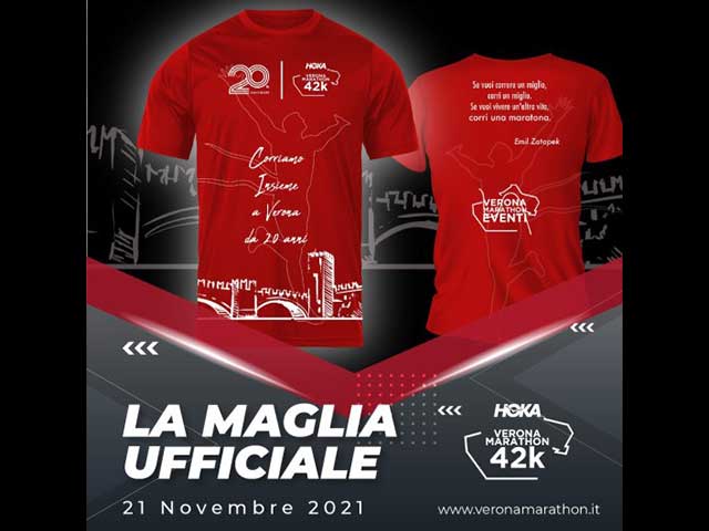 HOKA ONE ONE è Title Sponsor della Verona Marathon. Si corre il 21 Novembre