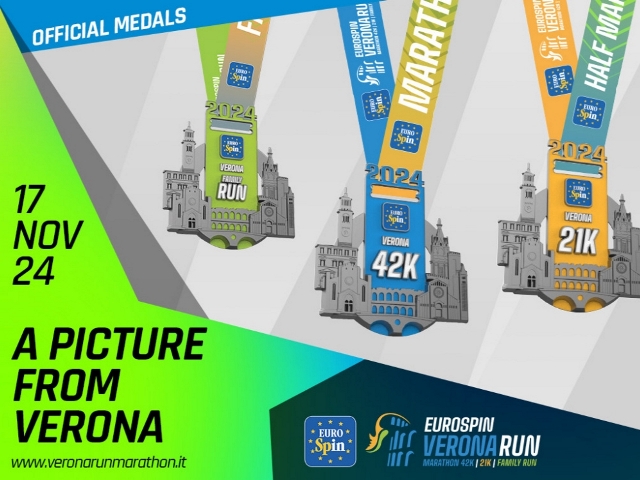 La medaglia di Eurospin Verona Run Marathon, un capolavoro d’arte ed emozioni per il 17 novembre