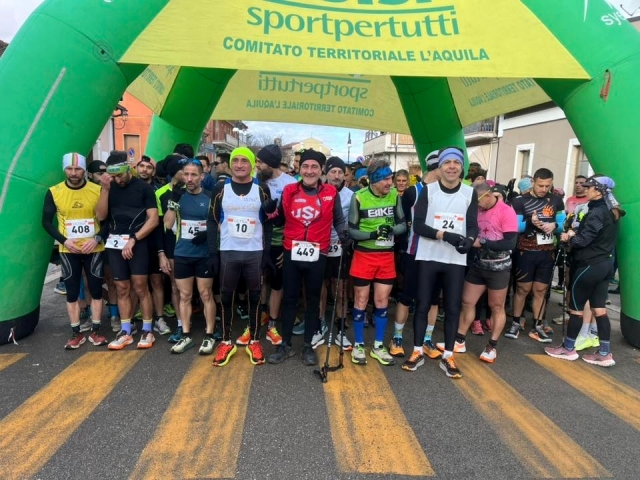Pieno successo a Trasacco del tradizionale Winter Trail del Monte Labbrone