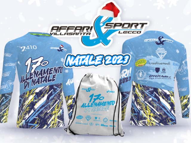 La t-shirt del 17° Allenamento di Natale di Affari&Sport, al via sabato 16 dicembre 