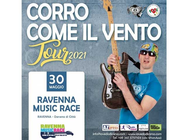 Parte dalla Ravenna Music Race il tour “Corro come il vento”