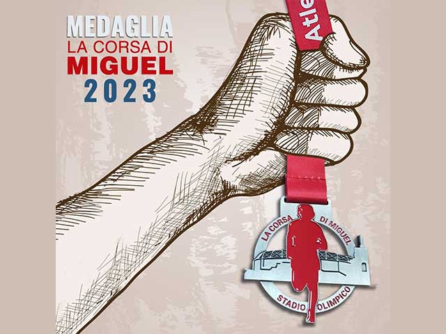 Corsa di Miguel 2023: la medaglia celebrativa per i 70 anni delle Stadio Olimpico