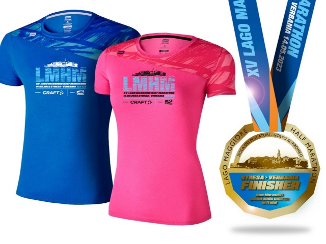 Domenica 14 maggio la XV Lago Maggiore Half Marathon, presentate T-shirt e medaglia