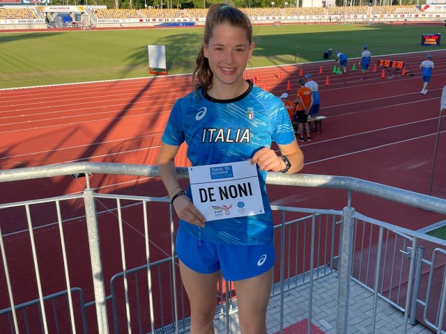 Lorenza De Noni è d’argento negli 800 del Festival olimpico della gioventù europeaa