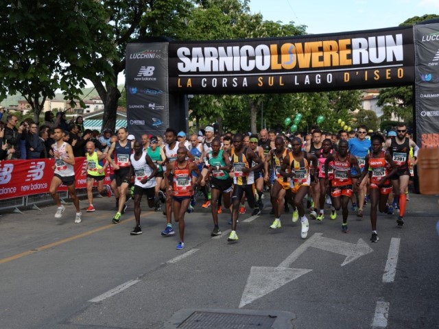 I top runner al via della 11^ Sarnico Lovere Run