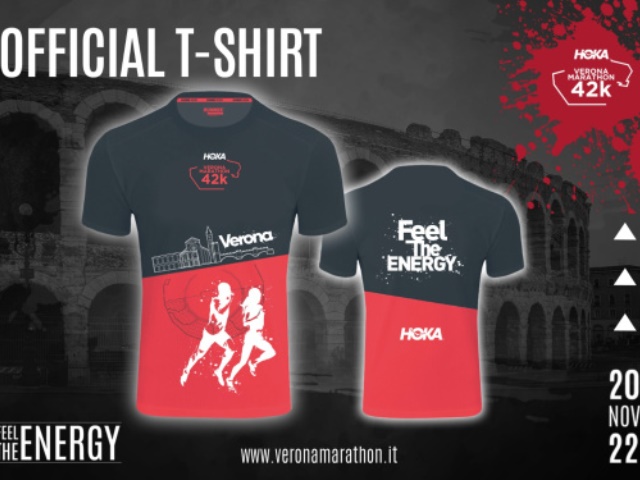 C’è tutta Verona sulle t-shirt ufficiali della 21^ HOKA Verona Marathon